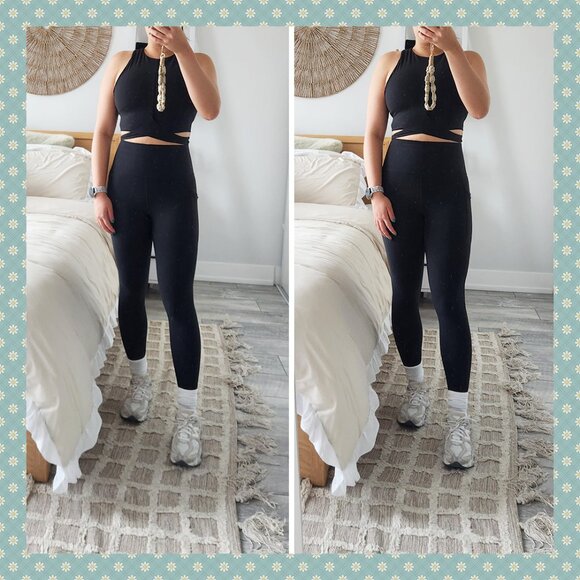 Aerie Offline Black Goals 7/8 Legging (Short) - Picture 1 of 6